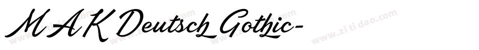 MAK Deutsch Gothic字体转换